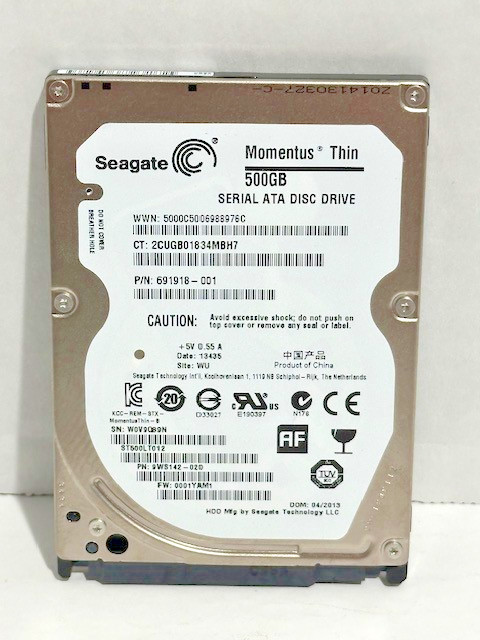 Seagate Momentus Thin 5400RPM 500GB 2.5" SATA HDD ST500LT012 Tested Good
