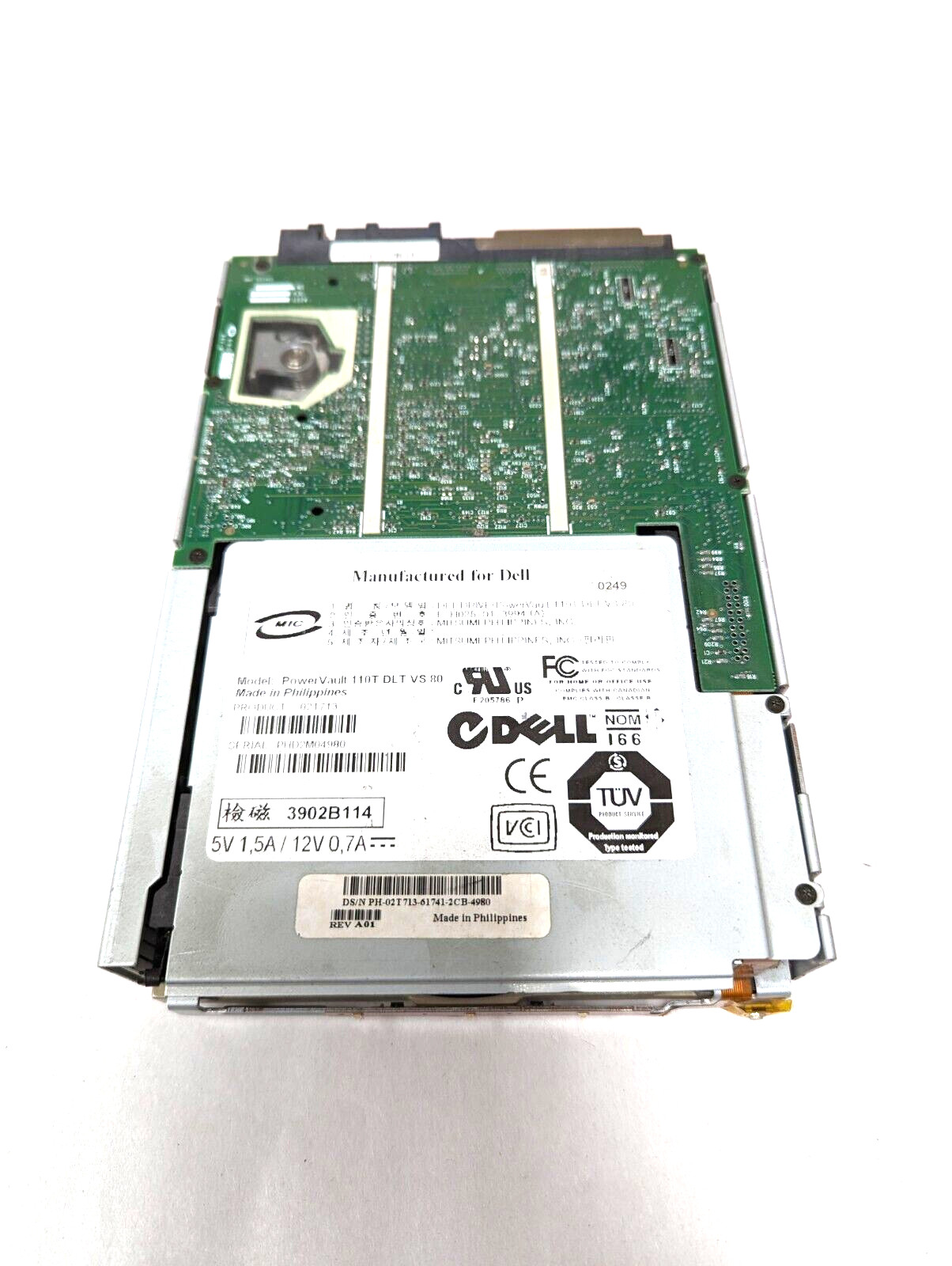 Dell PowerVault 110T DLT VS80  SCSI Tape Drive OT1452 0T1452 PH-0T1452 