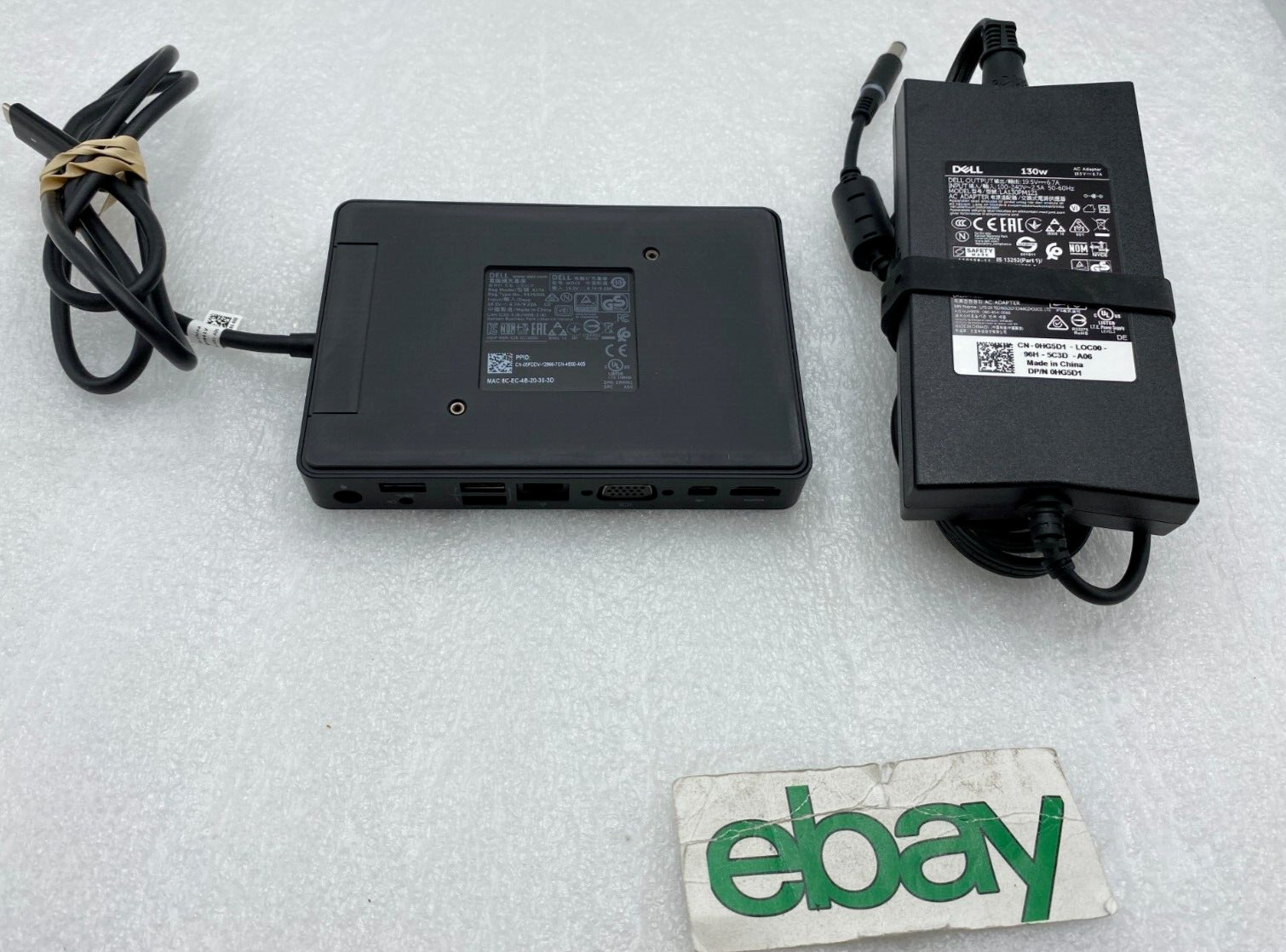 DELL WD15 K17A USB-C Docking Station K17A001 HDMI w/ 130w Adapter - Free S/H