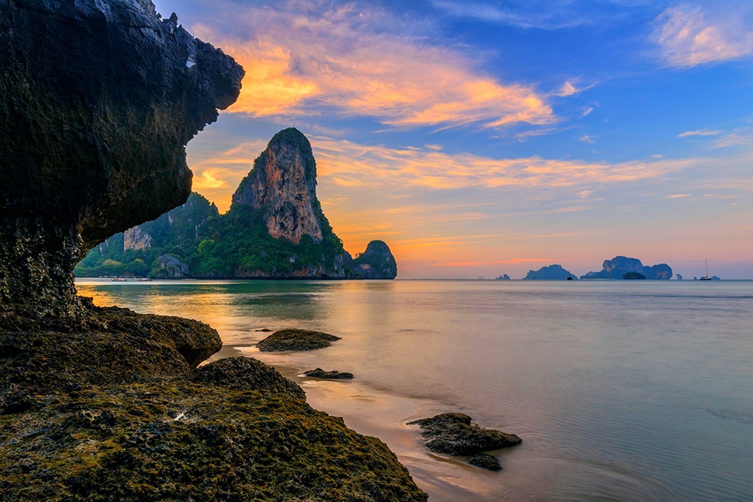 Landscape photography nature tropical beach island sea Custom Gaming Mat Desk
