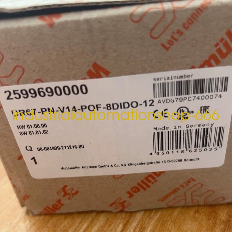 1Pcs New Weidmüller 2599690000 UR67-PN-V14-POF-8DIDO-12 Via DHL or FedEX