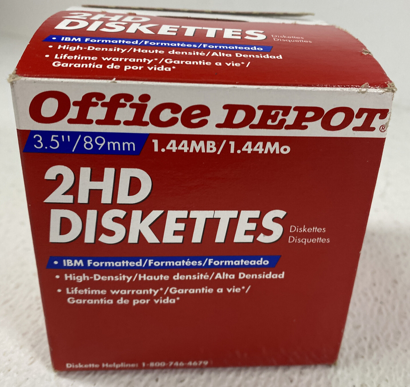 New Office Depot 3 1/2" 2HD  PC Formatted Diskettes 23/Pack OPEN BOX