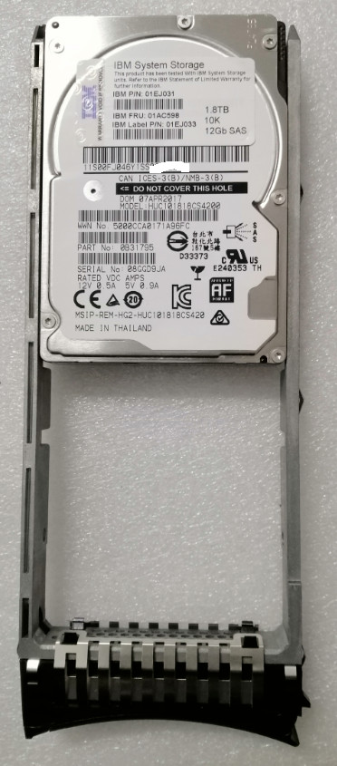 IBM 01AC598 01EJ027 01EJ029 GEN2 1.8T10K 12GB 2.5SAS V5000 01NN112 01NN114