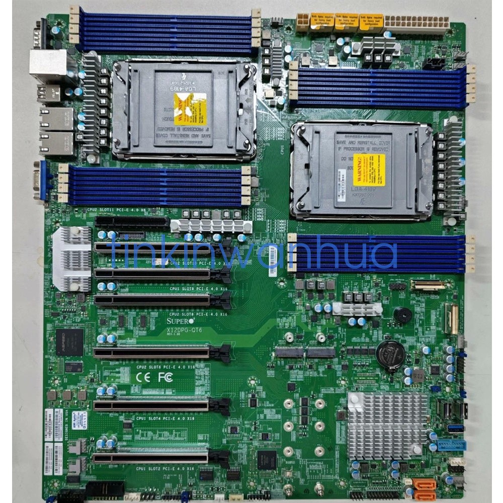 For Supermicro X12DPG-QT6 Intel C621A Dual Socket LGA-4189 Server Motherboard