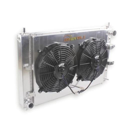 Full Aluminum Radiator 3 Row with Fan Shroud Radiator for 1997-2004 Fo rd 0084