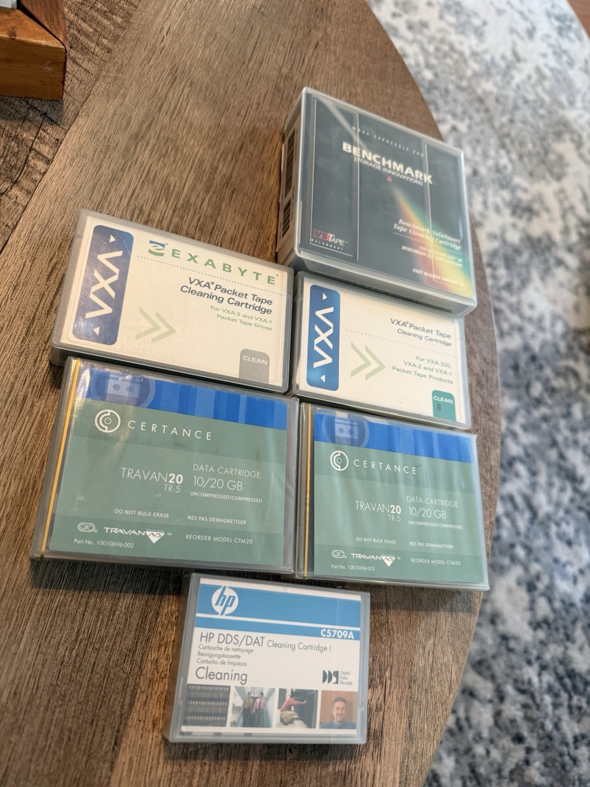 Vintage Data Backup & Cleaning Tape Bundle - Exabyte VXA, Certance TravanHP DAT⁠