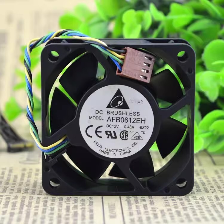 Delta AFB0612EH 6025 DC12V 0.48A 6CM 4-Pin Cooling Fan