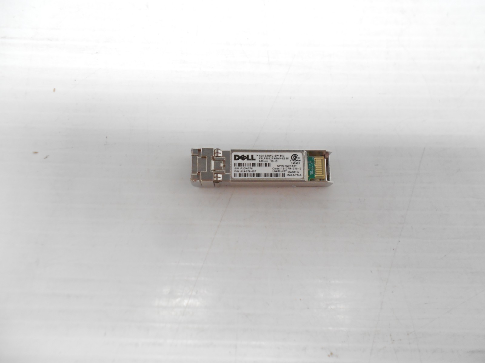 Dell EMC S28-32GFC-SW-85C 850nm SWL 100m 32G 32GB FC SFP+ SFP Transceiver WKX2T