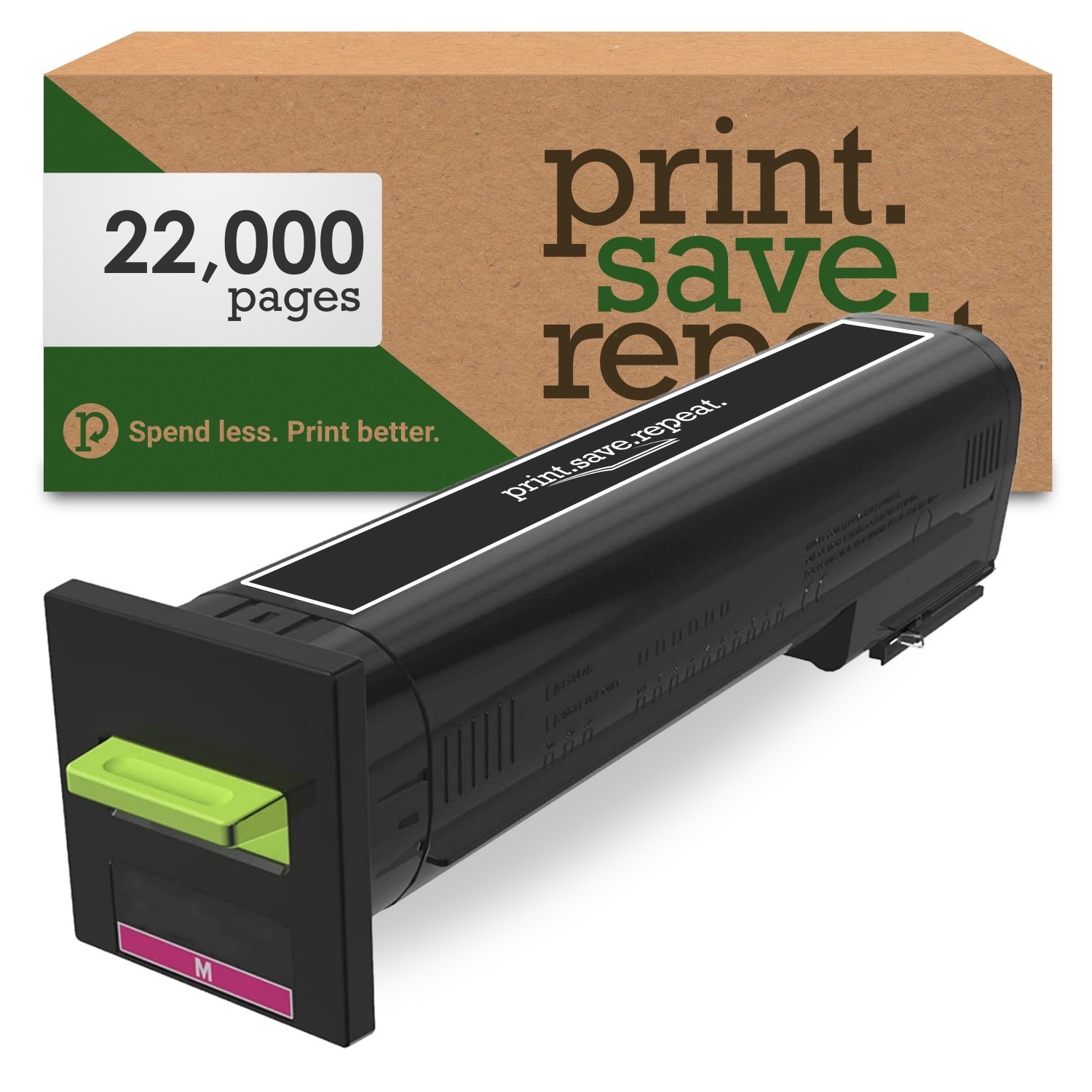 Print.Save.Repeat. Lexmark 72K1XM0 Magenta Toner Cartridge for CS820 [22k pgs]