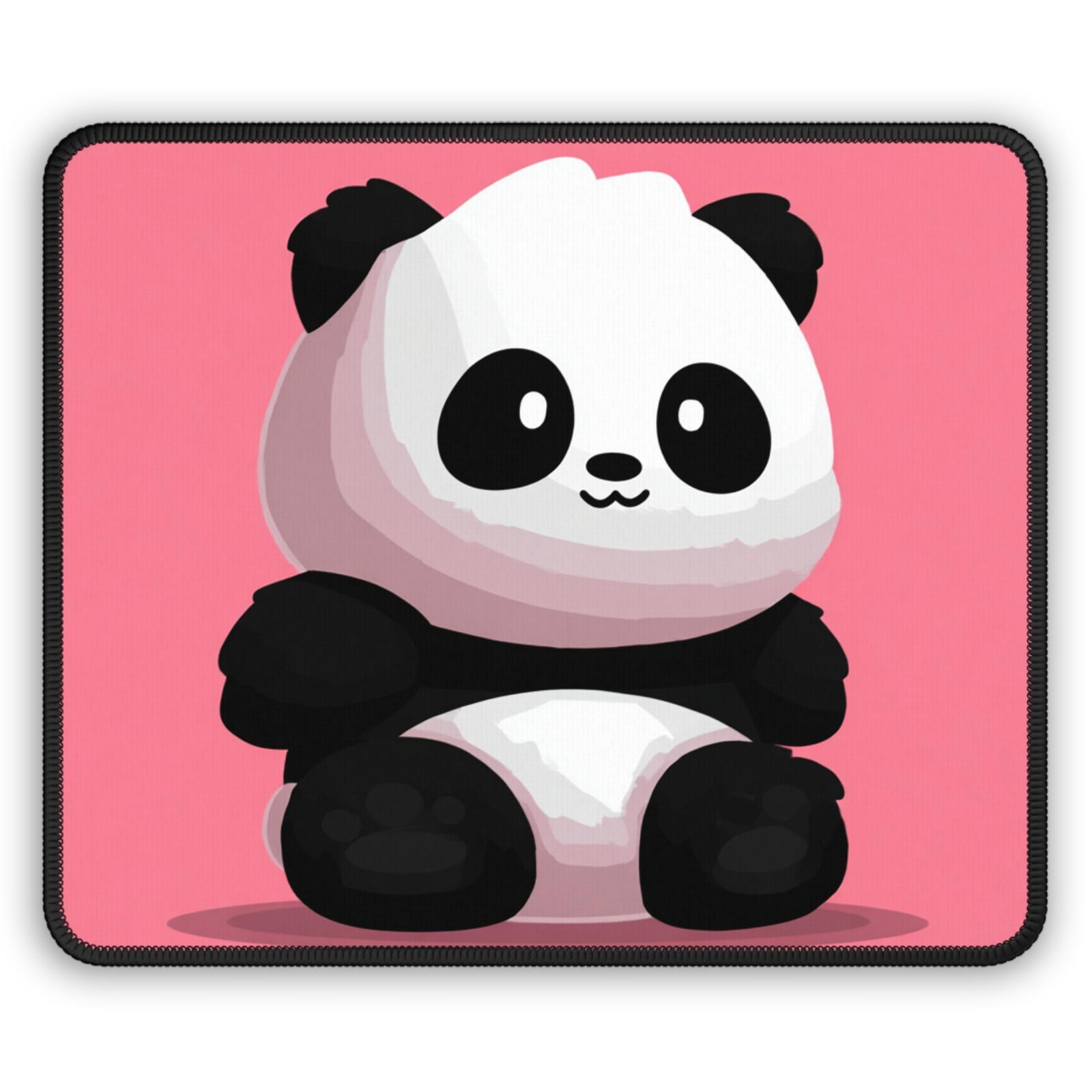 Kawaii Panda Pink Gaming Mouse Pad | Cute Cartoon Panda Desk Mat