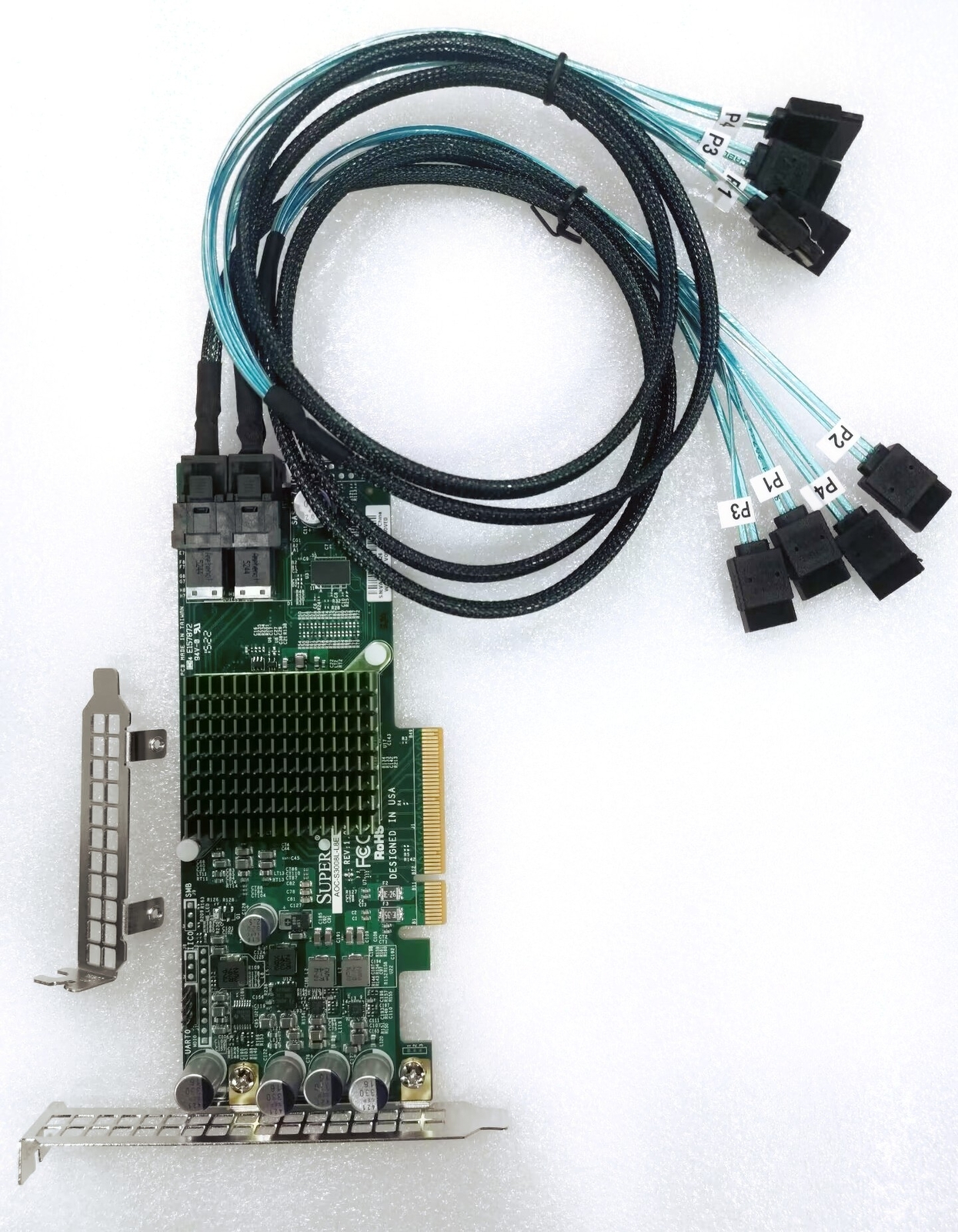 Supermicro LSI 9300-8i 12Gbps SAS HBA IT mode ZFS FreeNAS unRAID + 2*8643 Cable