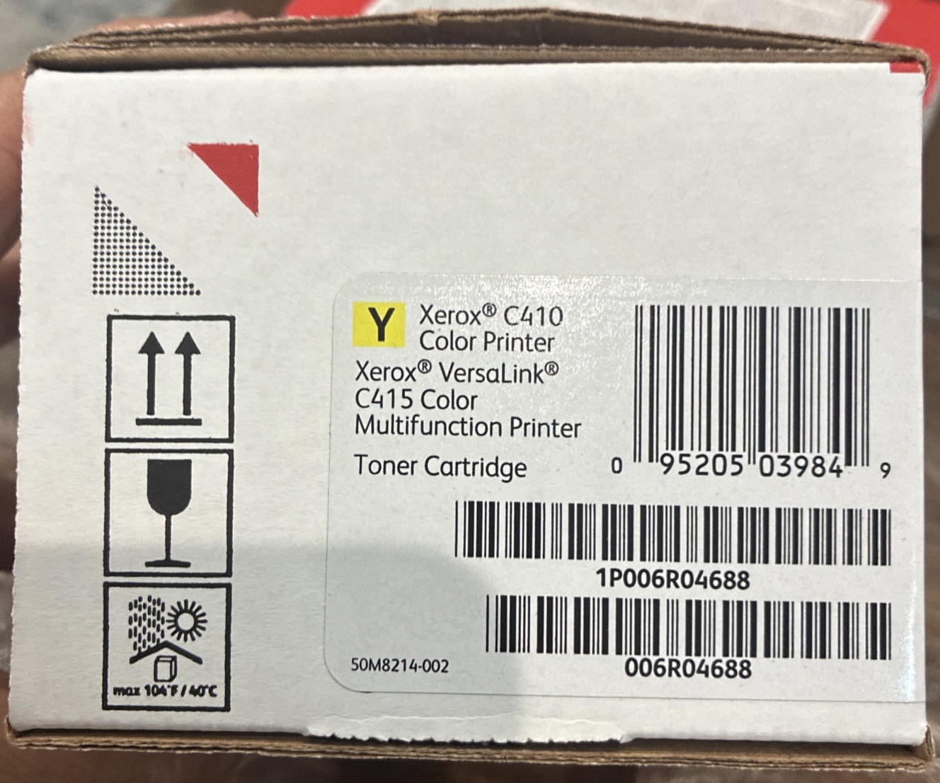 New Genuine OEM Xerox 006R04688 Yellow Toner Cartridge C410, C410DN, VersaLink C