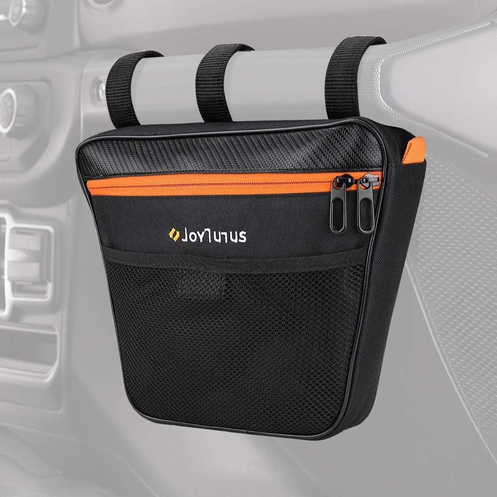 JOYTUTUS Passenger Grab Handle Storage Bag, Phone Holder Storage Organizer Ba...