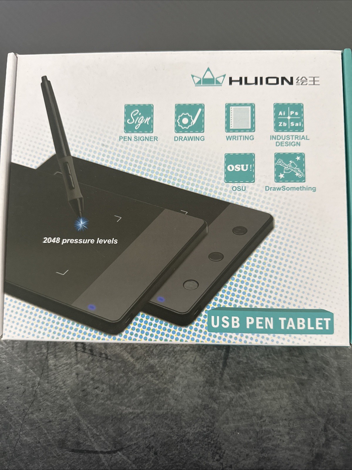 Huion H420 4 x 2.23 in Design Graphic Tablet with Digital Cordless Pen