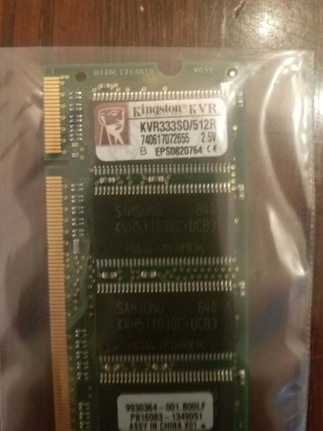 Kingston Ram KVR 333SO/512R