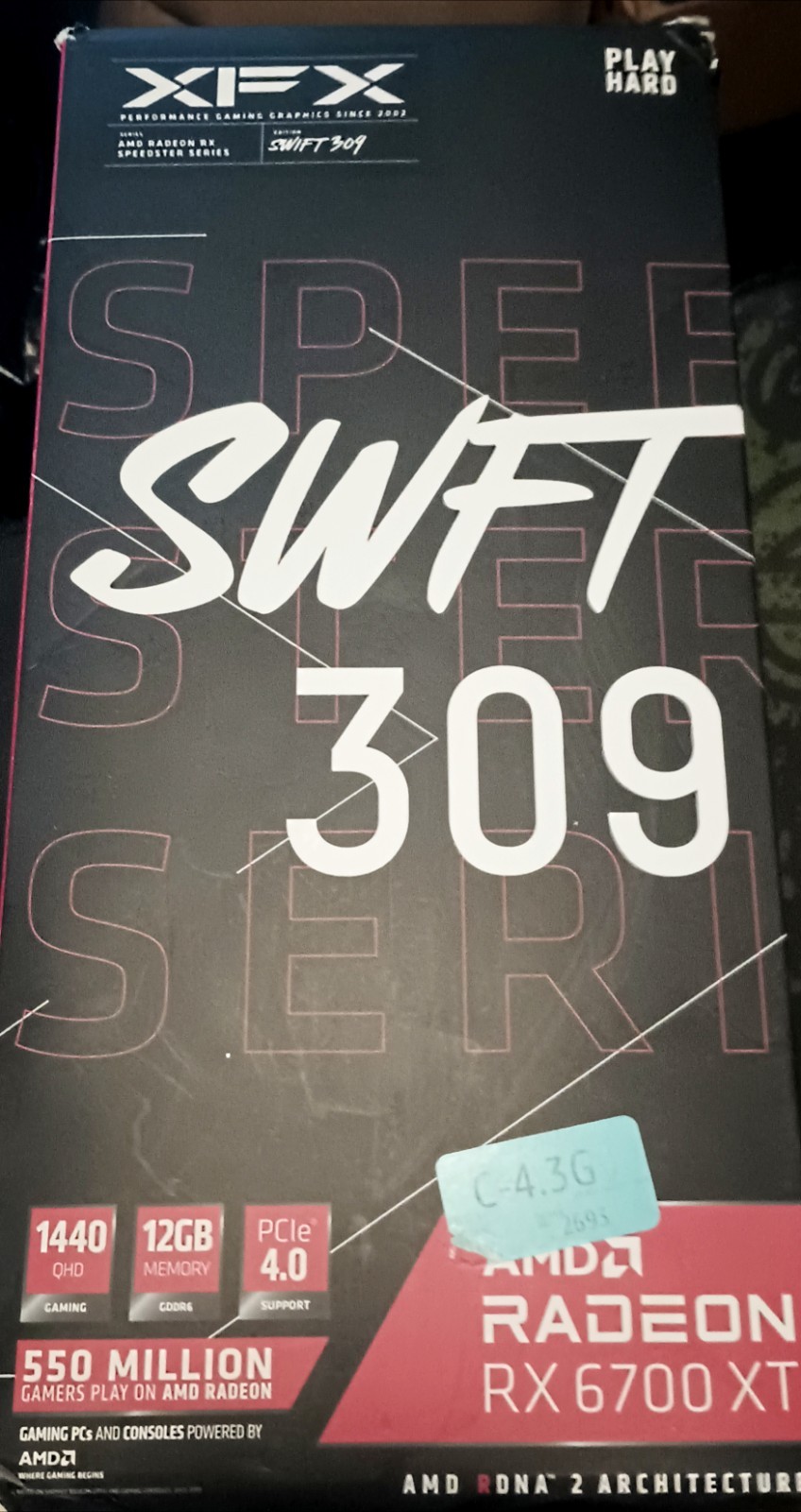 XFX Speedster SWFT 309 Radeon RX 6700 XT 12GB GDDR6 PCIe 4.0