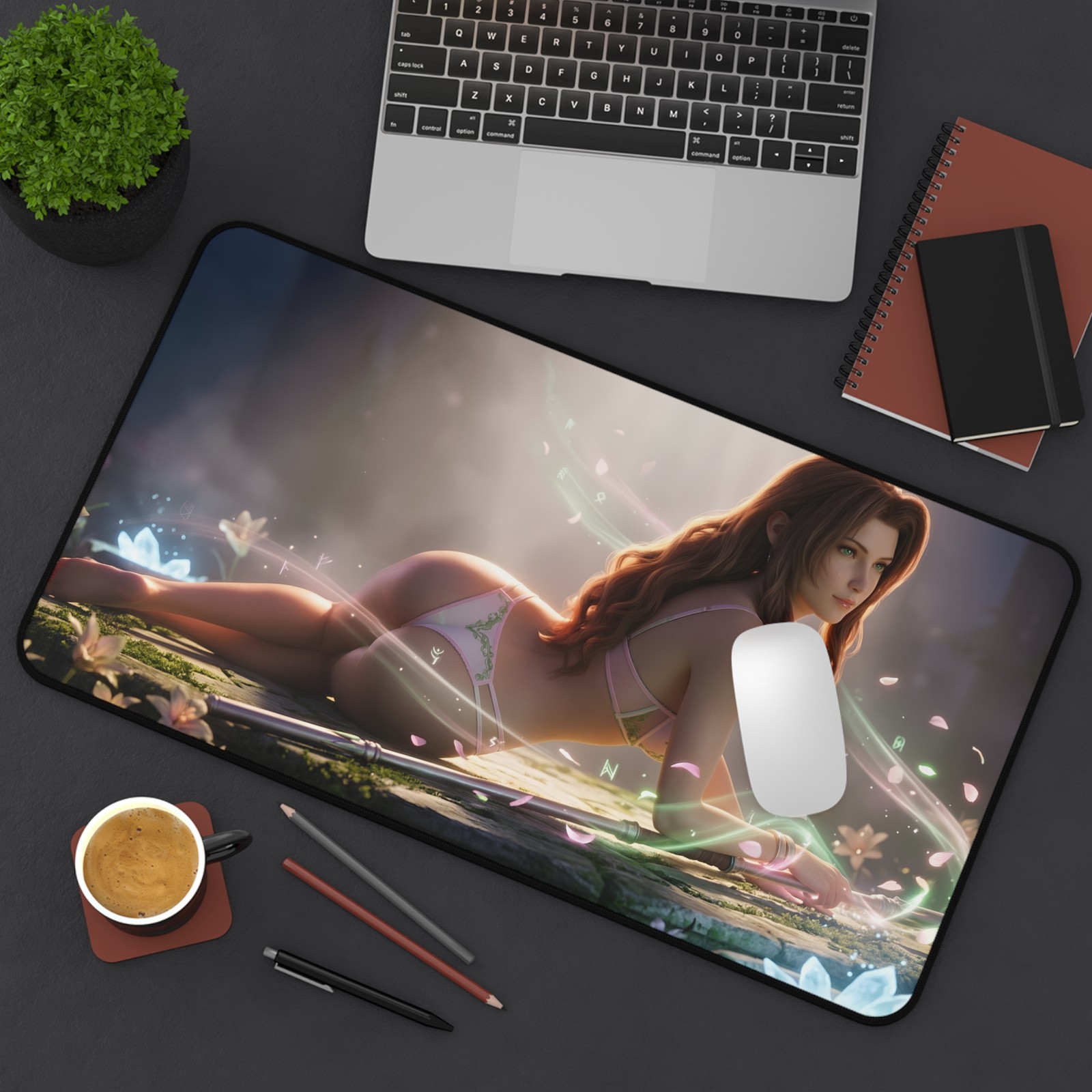 Aerith Desk Mat, Computer Desk Mat, Final Fantasy Desk Pad, Gamer Gift 