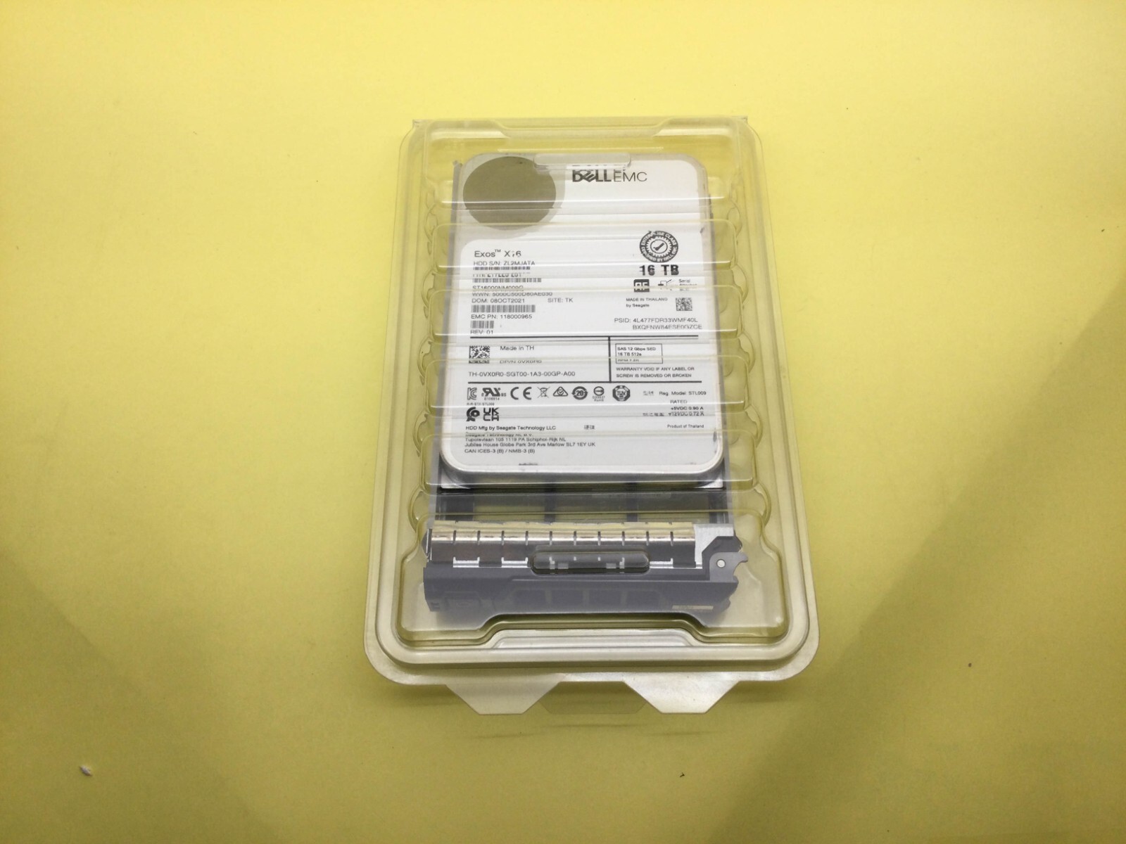 VX0R0 Dell EMC 16TB 7.2K SAS 12Gbps SED 3.5'' HDD 0VX0R0 ST16000NM009G NEW