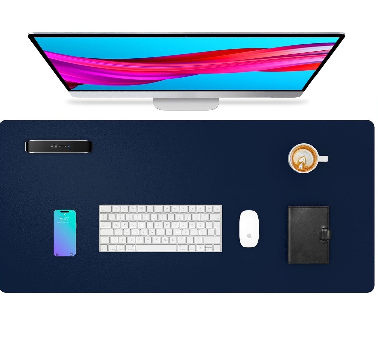 Large PU Leather Desk Mat Mouse Pad Waterproof Office Desk Protector