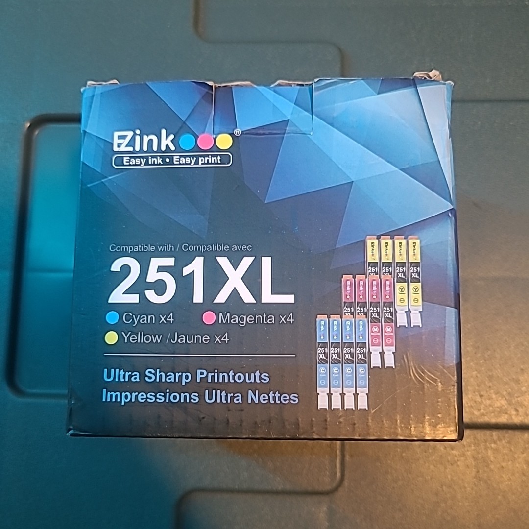 EZ INK MultiPack , 251XL 4- Cyan, 4- Magenta, 4- Yellow 3/26/2026