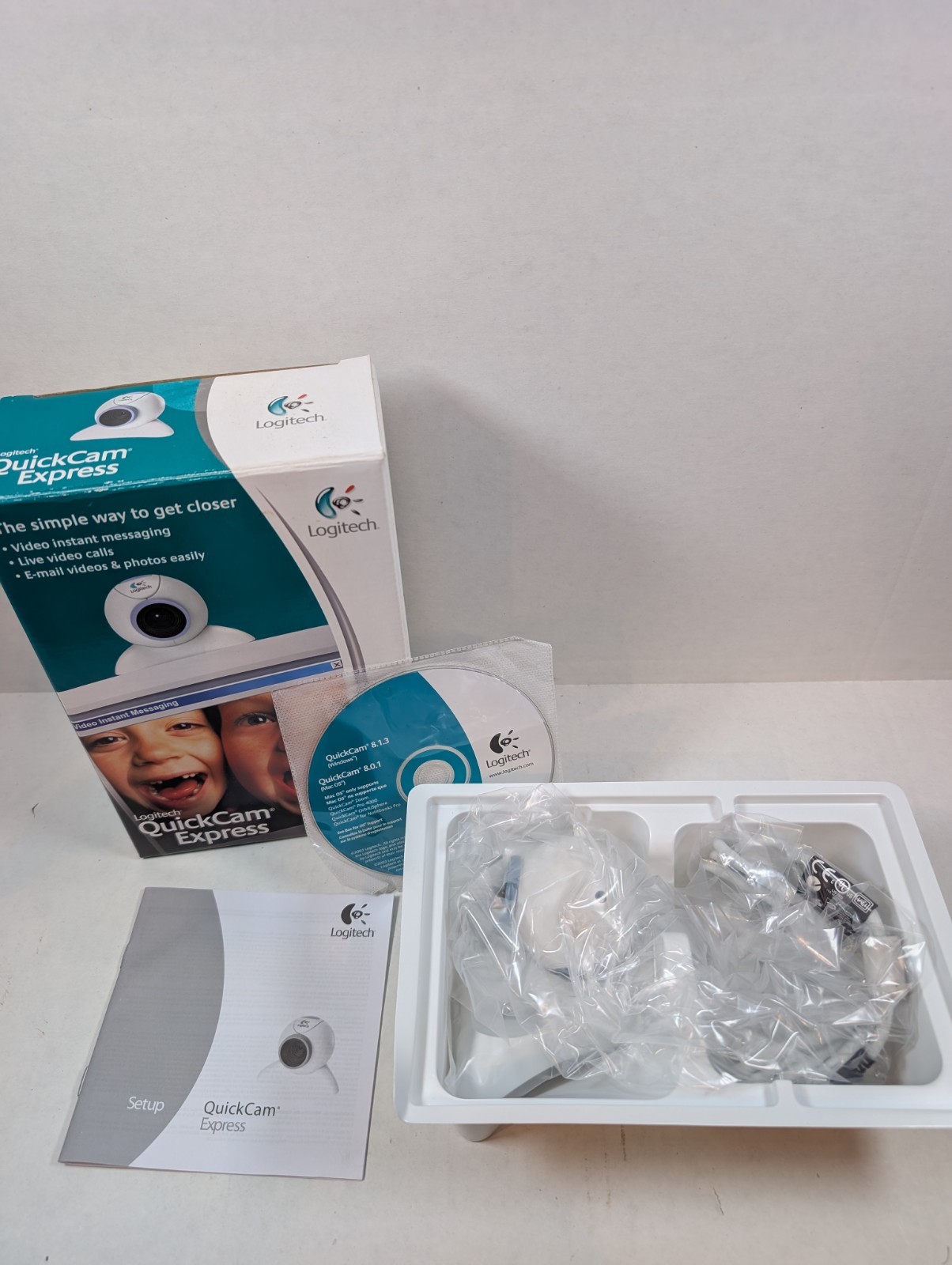 Logitech QuickCam Express USB Webcam 2003 NEW OLD STOCK Sealed Complete