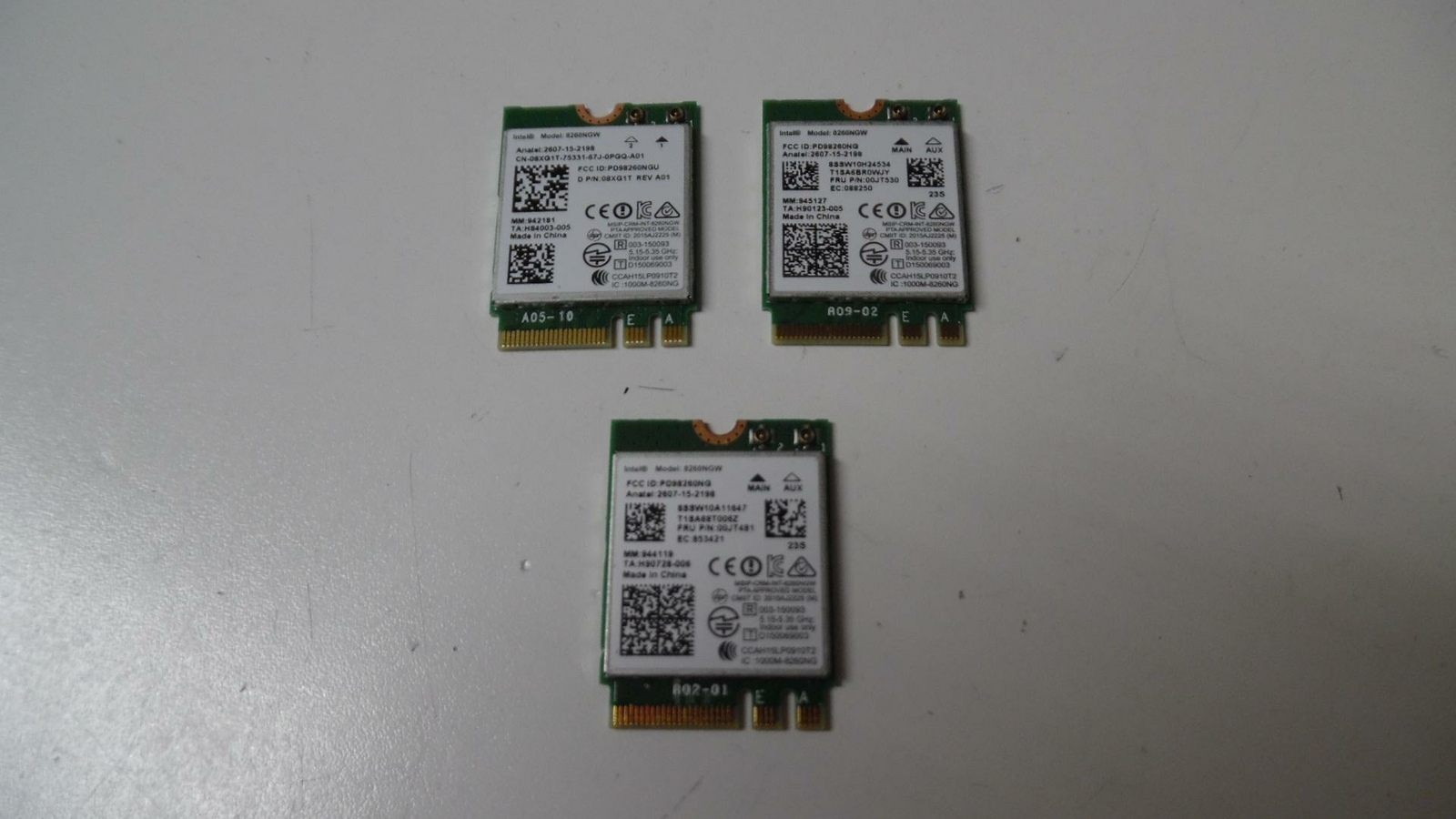 Lot of 3 Genuine HP ProBook 650 G2 Wireless Card 8260NGW - 806721-001