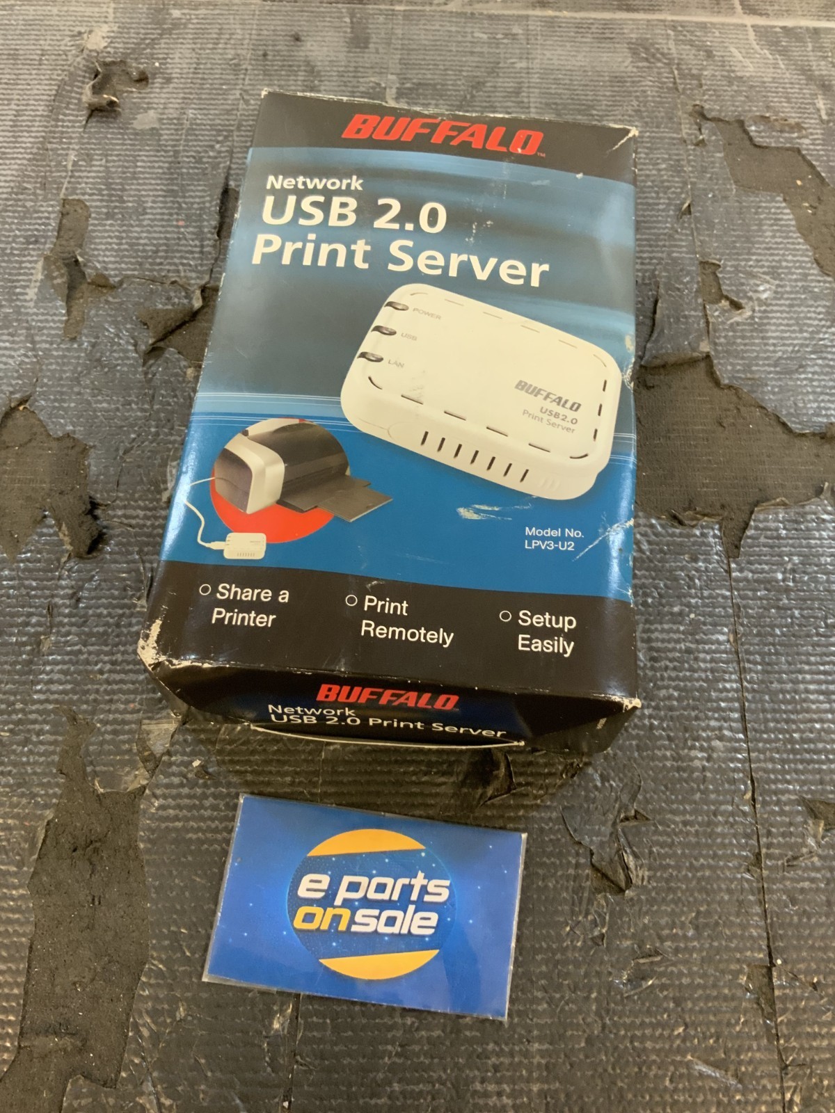 Buffalo LPV3-U2 Network USB 2.0 Print Server, White RB T4A