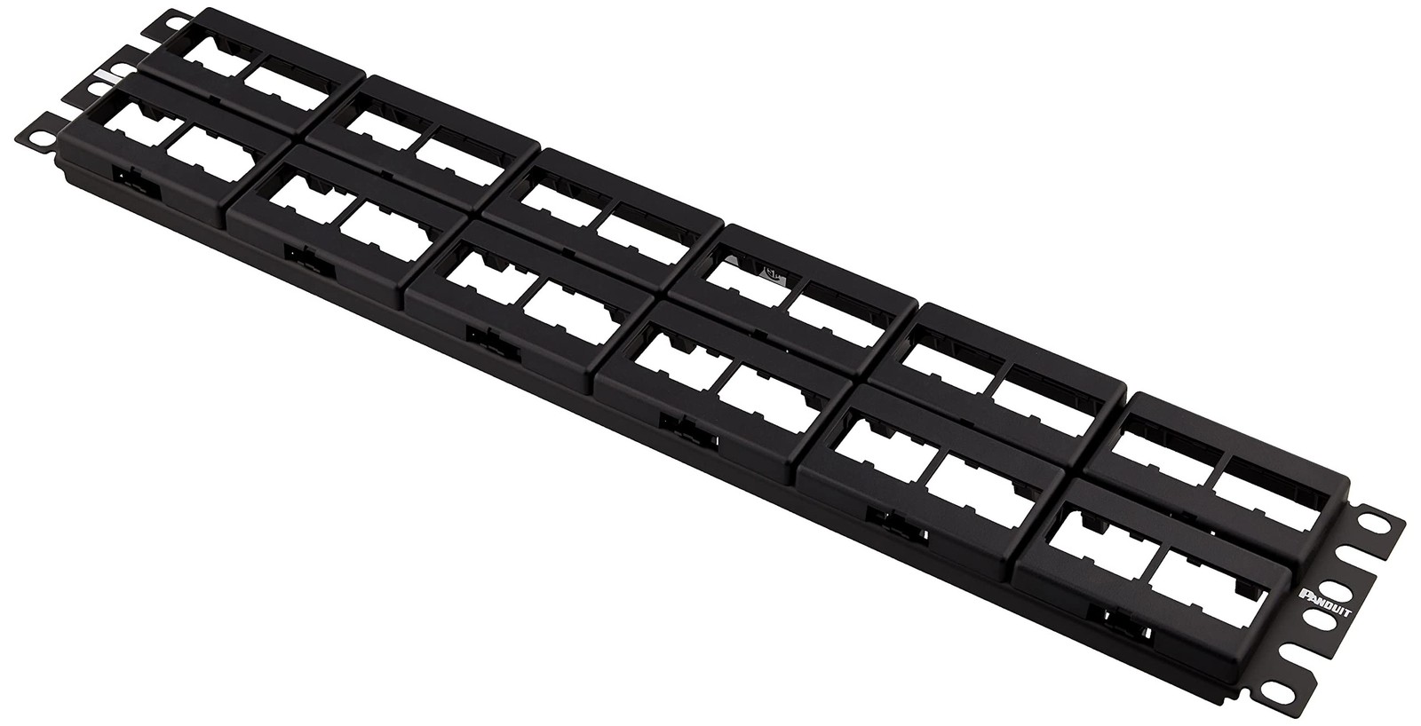 Panduit CPP48WBLY 48-Port Flat Patch Panel, Black