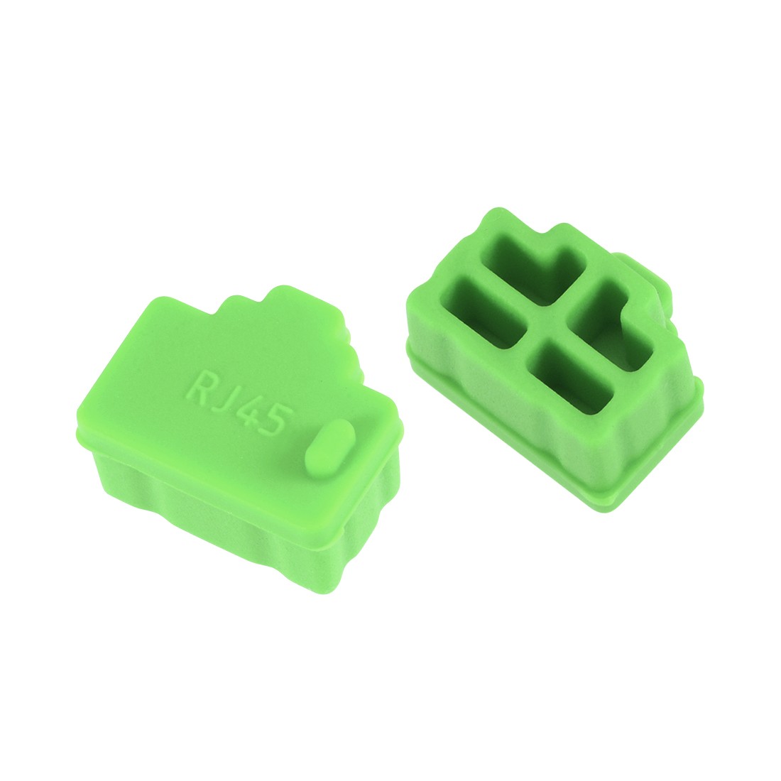 20pcs RJ45 Silicone Protectors Ethernet Hub Port Anti Dust Cap Cover, Green