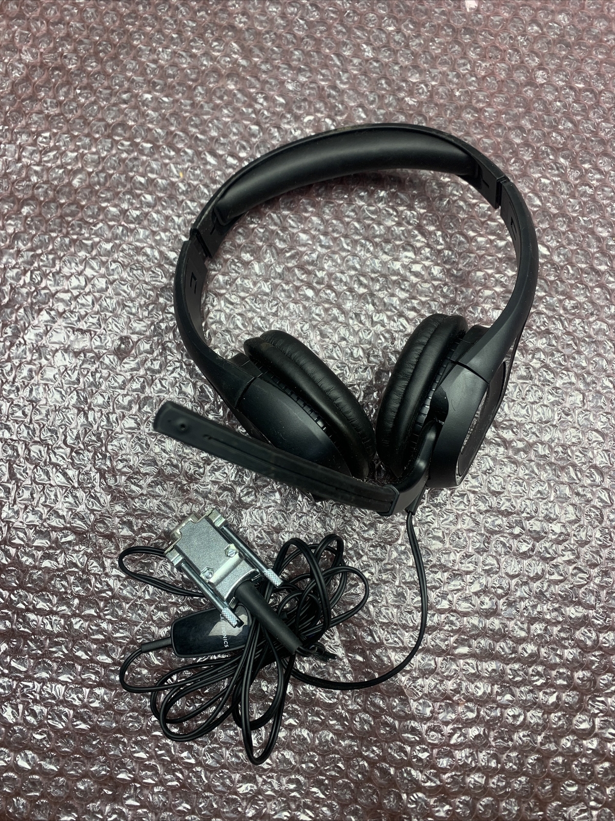 Used Plantronics Headphone Audio Black Headband Headsets 