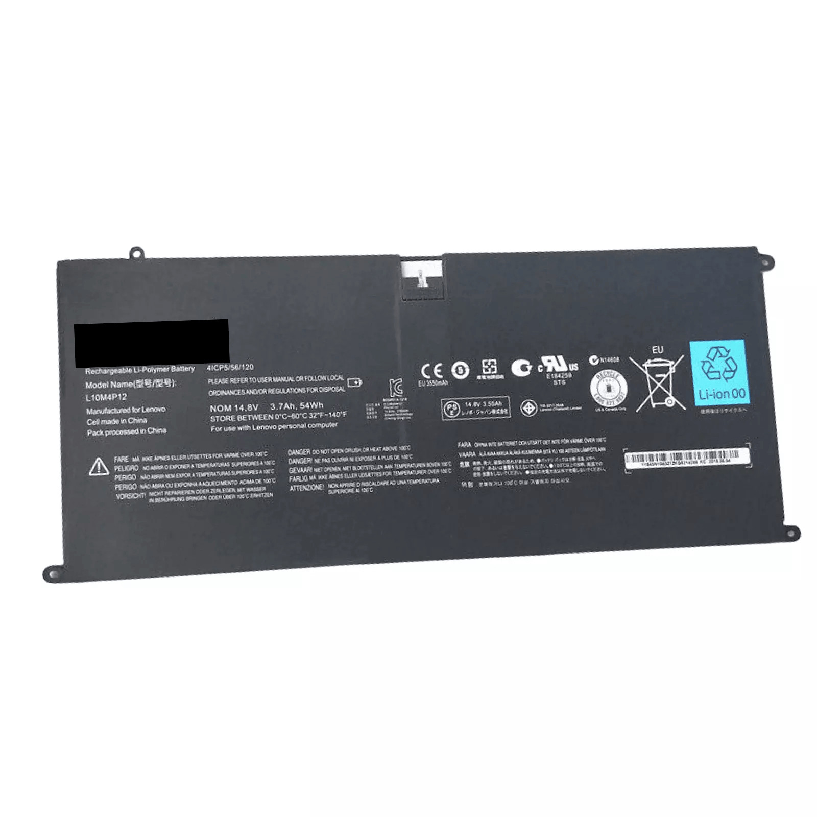 Original L10M4P12 Battery For Lenovo IdeaPad Yoga 13 U300 U300s 4ICP5/56/12 new