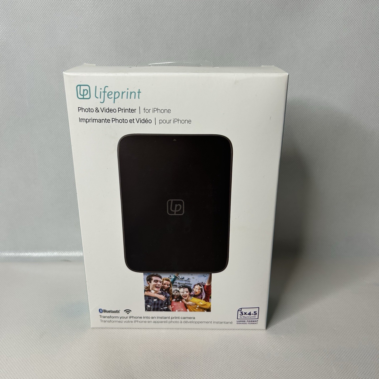Lifeprint Portable 3" x 4.5" Photo Video Printer iPhone 7 Or Older Black LP002-2