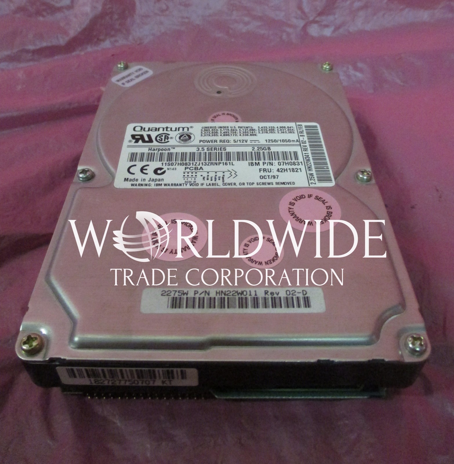 42H1821 07H0831 Quantum Harpoon 3.5" 2.25GB 68-Pin SCSI F/W Disk Drive for IBM