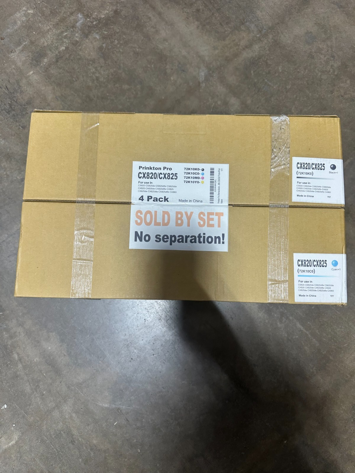 toner cartridge bundle for Lexmark cx820/cx825,   All 4 colors included