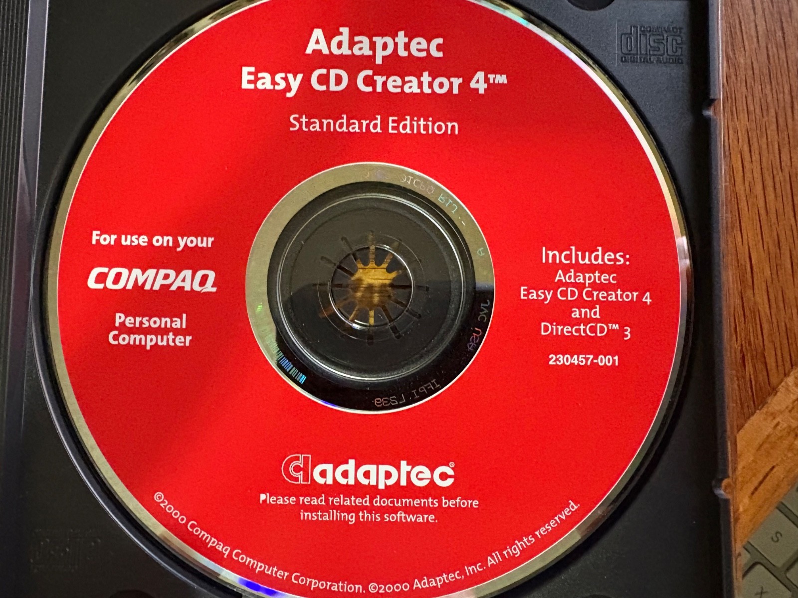Adaptec Easy CD Creator 4 Standard Edition & Direct CD 3 Installation Disc