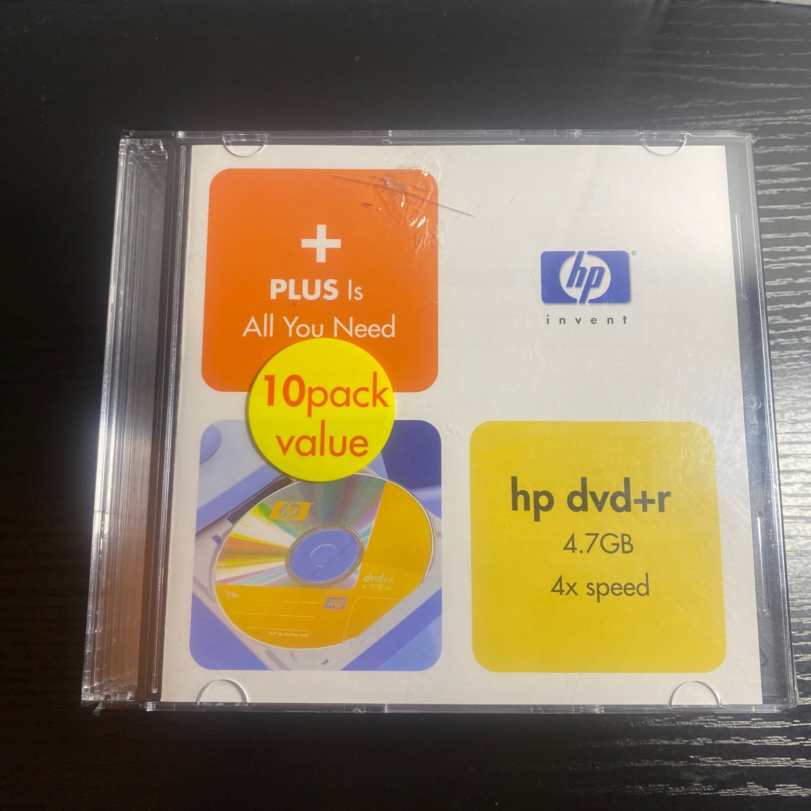 HP INVENT DW00021 DVD+RW 4X 4.7GB DATA 10 PACK Factory Sealed