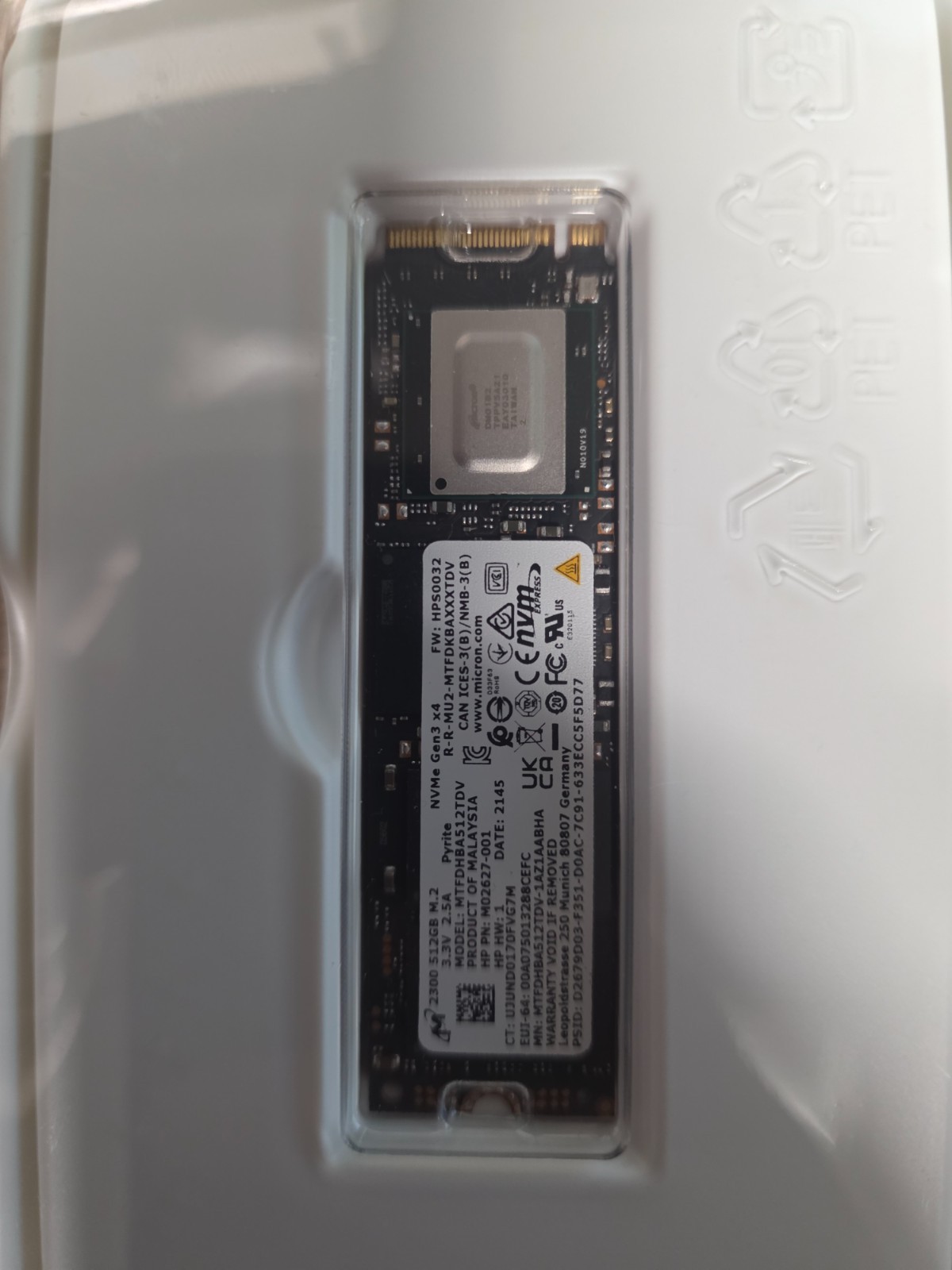 Micron 2300 512GB NVMe M.2 2280 MTFDHBA512TDV DP / N 0N7JKT