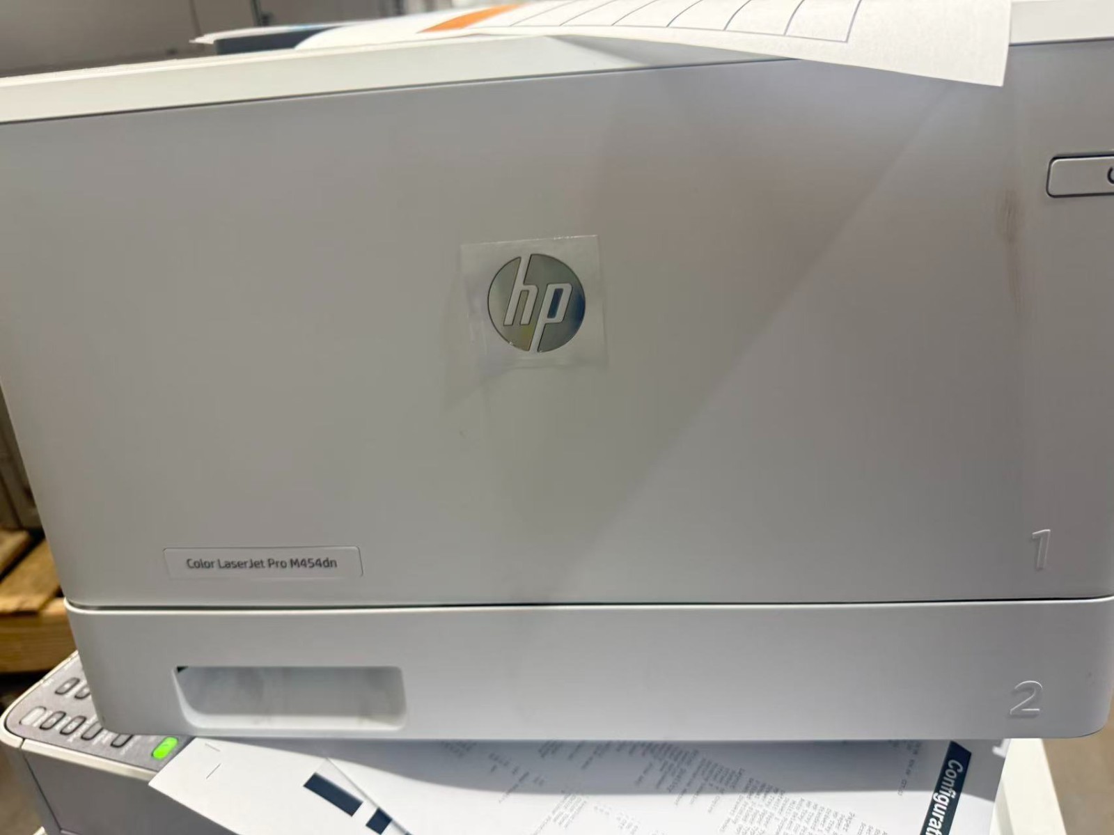 HP Color LaserJet Pro M454dn Laser Printer Duplex Only 10 Page Count  100% Toner