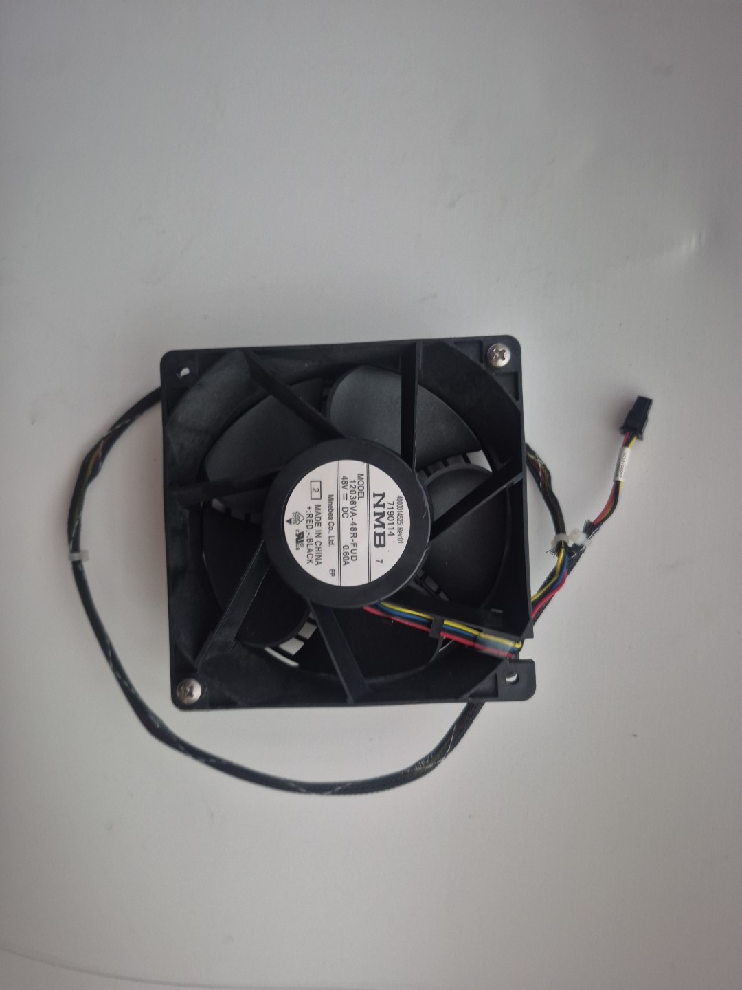 1x 12CM large air flow cooling fan 12038VA-48R-FUD 0.60 AMP (C107)