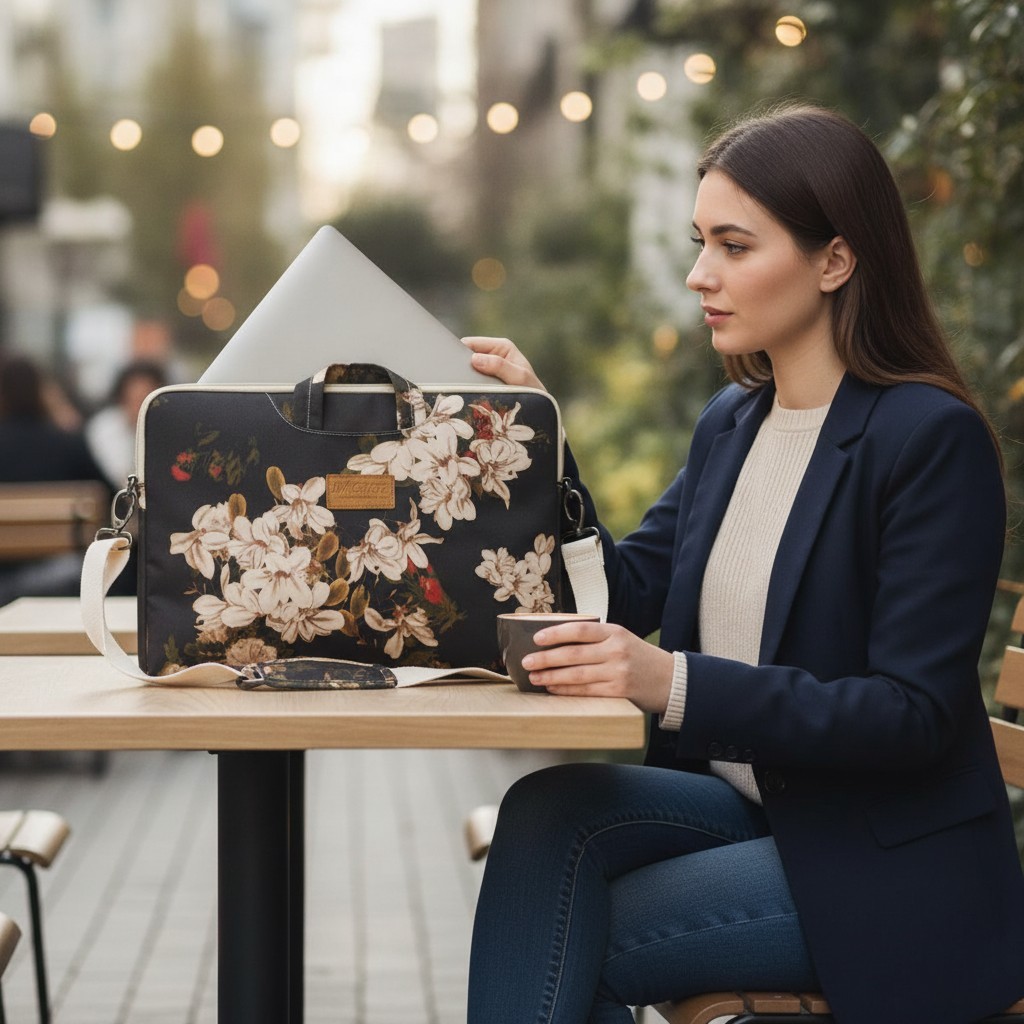 Elegant Lightweight Laptop Shoulder Bag for Women – Perfect for 15-Inch Devices
