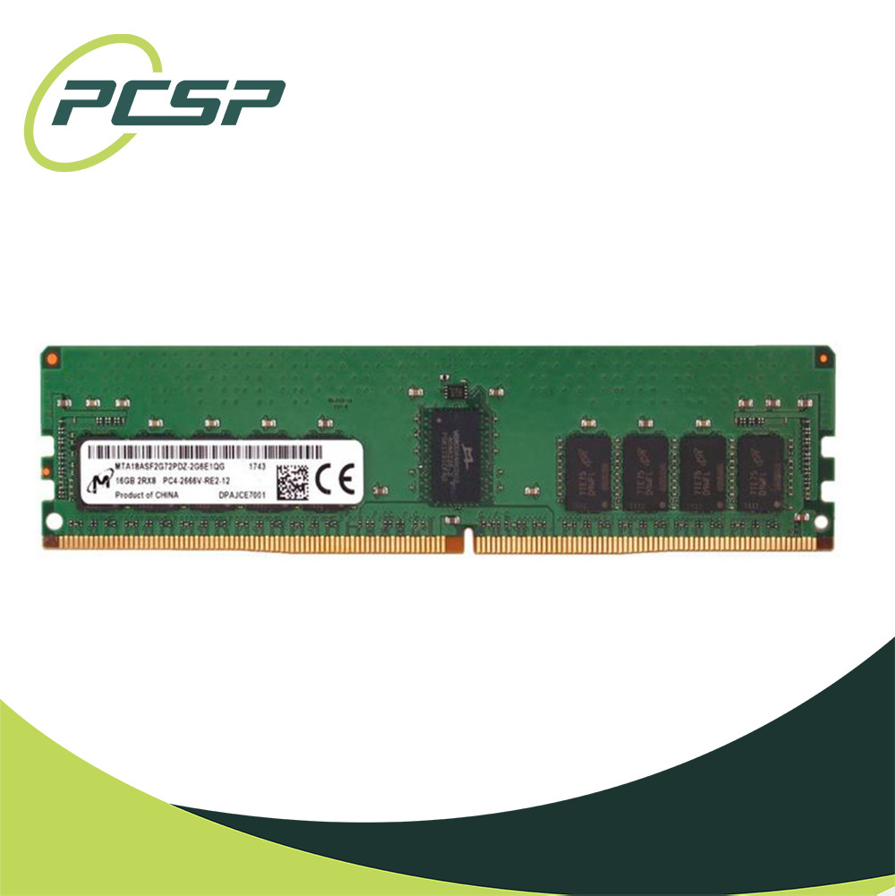 128GB RAM Kit Micron 8x 16GB PC4-2666V-R 2Rx8 DDR4 ECC REG MTA18ASF2G72PDZ-2G6E1