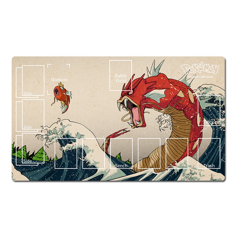 Pokemon Playmat Gyarados Magikarp TCG CCG Pad Trading Card Game Mat Mousepad