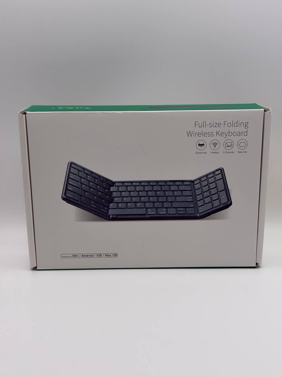Samsers Foldable Bluetooth Keyboard for iOS Android Windows Mac Blue Full Size