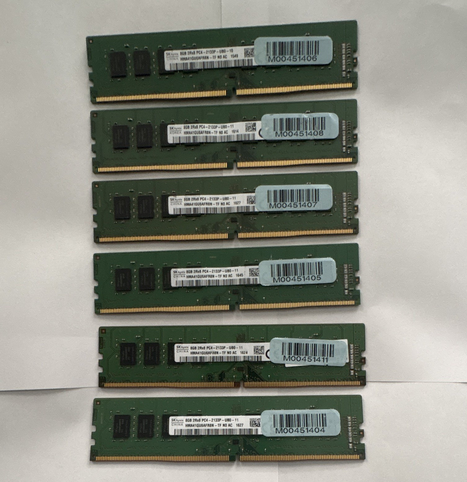 SK hynix 48GB (6x8GB) DDR4 SDRAM DIMM PC4-2133P 288-Pin Unbuffered