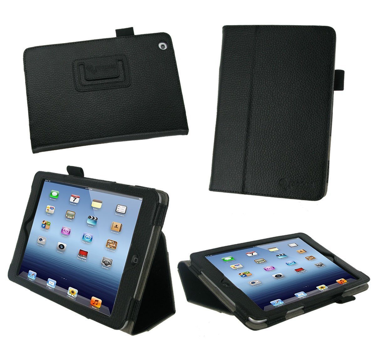 rooCASE Apple iPad Mini 7.9" Inch  Case - Dual Station Cover Case - Black Color