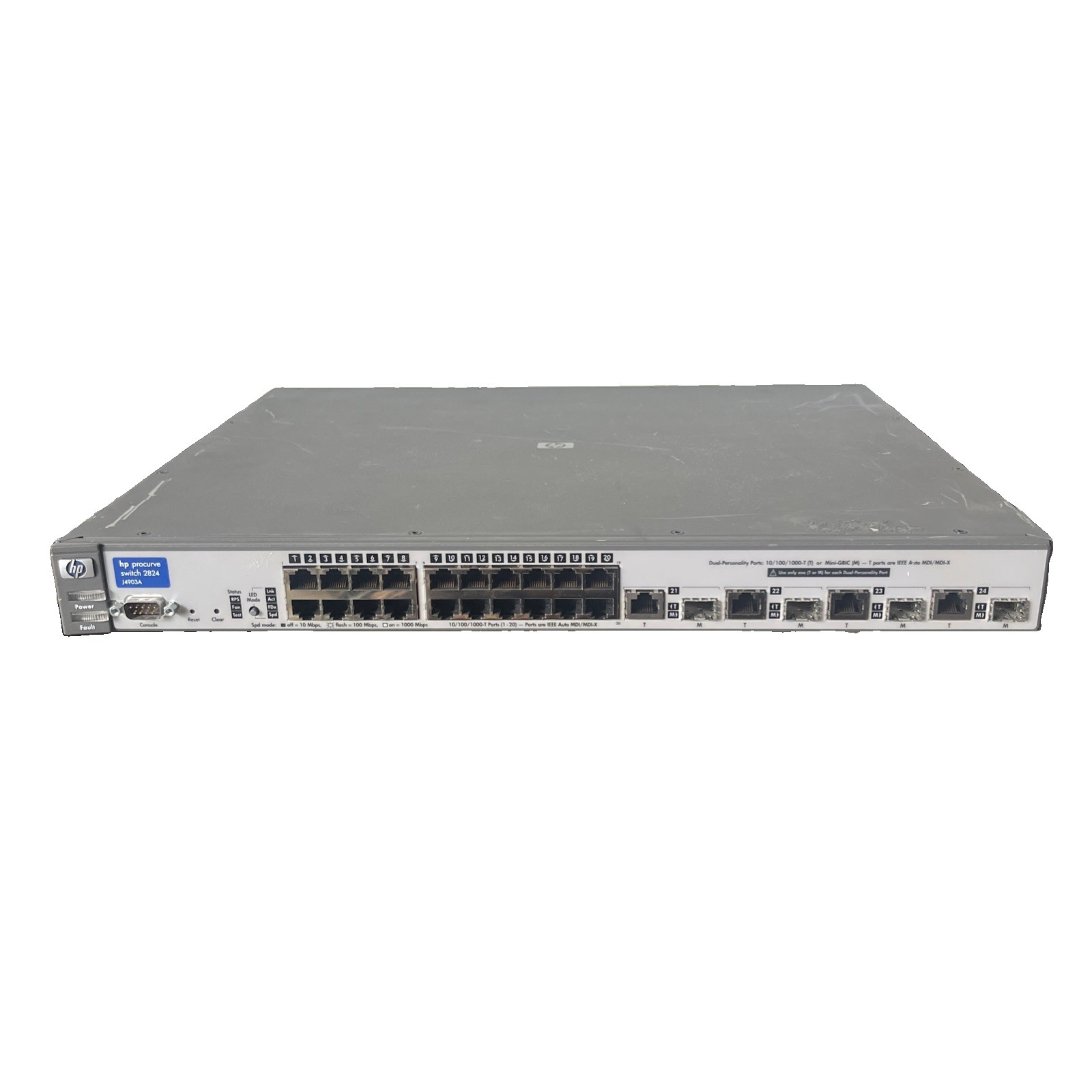 HP ProCurve 2824 24-Port Gigabit Switch J4903A, 24x 10/100/1000, with rack ears