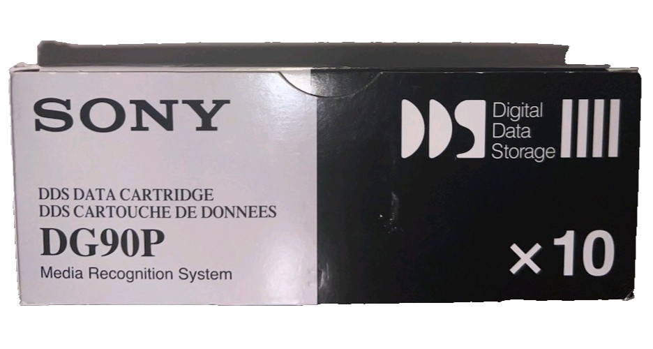 Sony DG90P DDS Data Cartridges 90M 4GB/8GB Set of 10 New