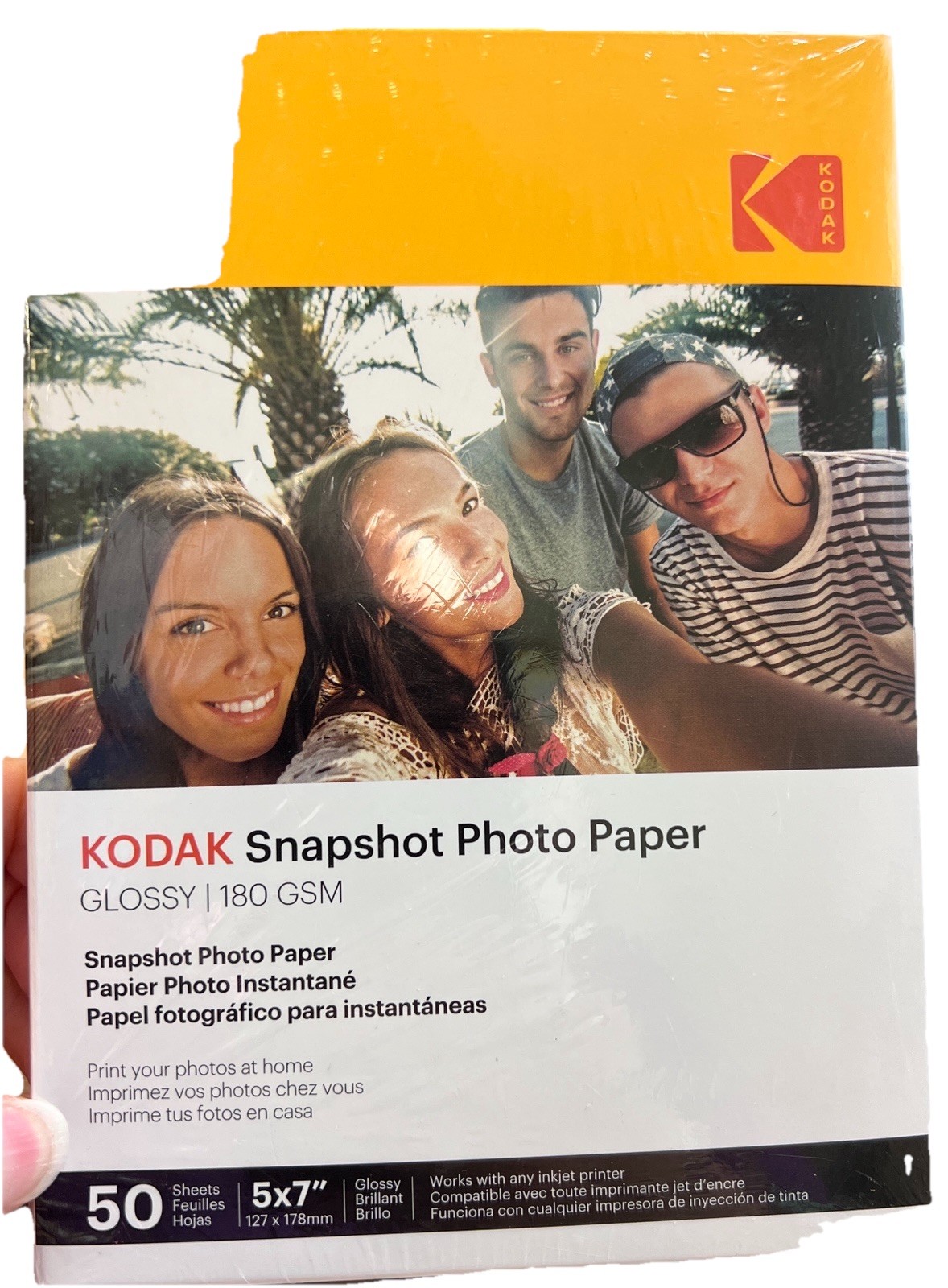 Kodak Snapshot Photo Paper Glossy 180 GSM 5 X7 50 Sheets New Sealed