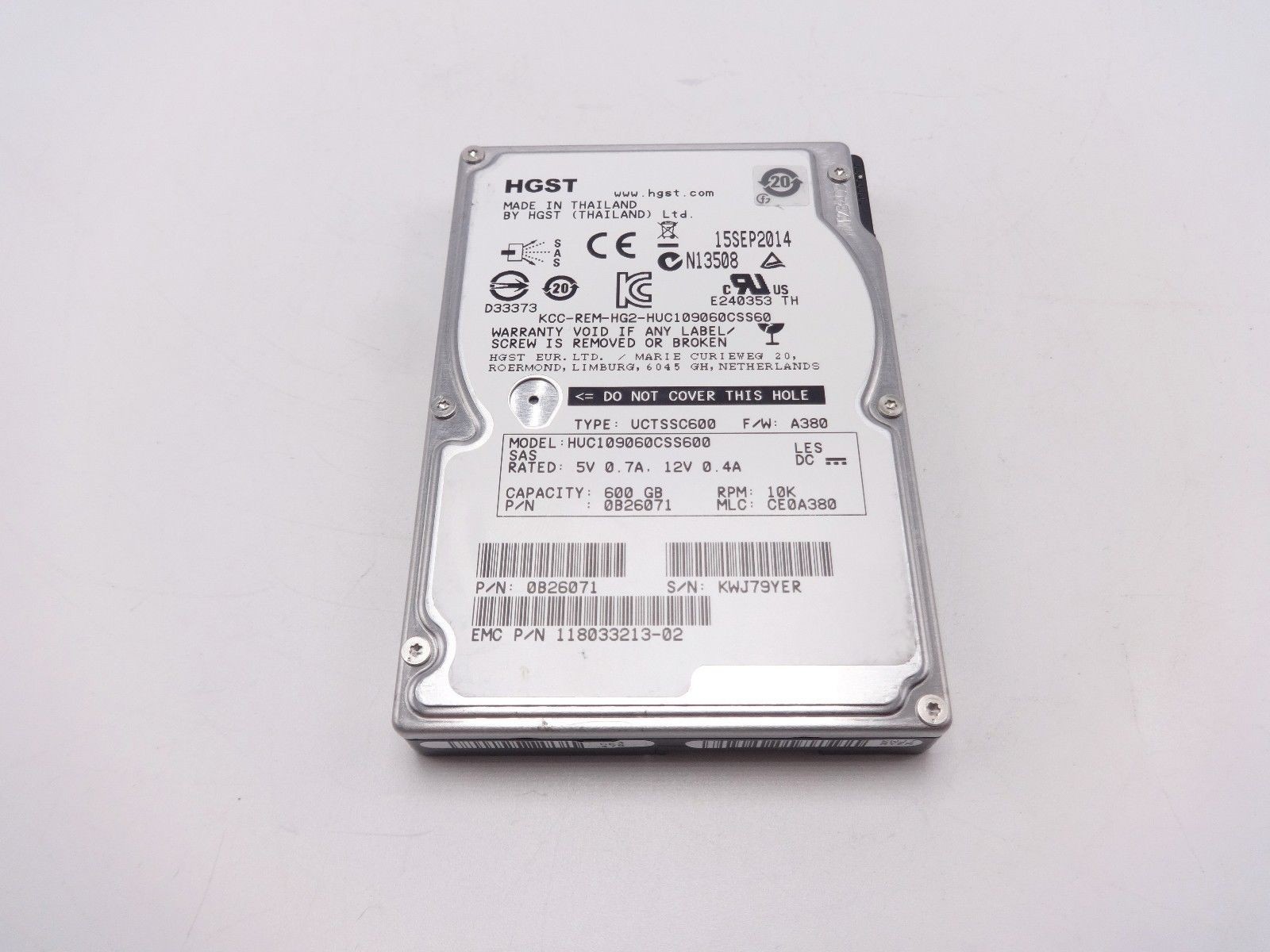 Hitachi HUC109060CSS600 600GB SAS 10k 6GBPS 2.5" Hard Drive
