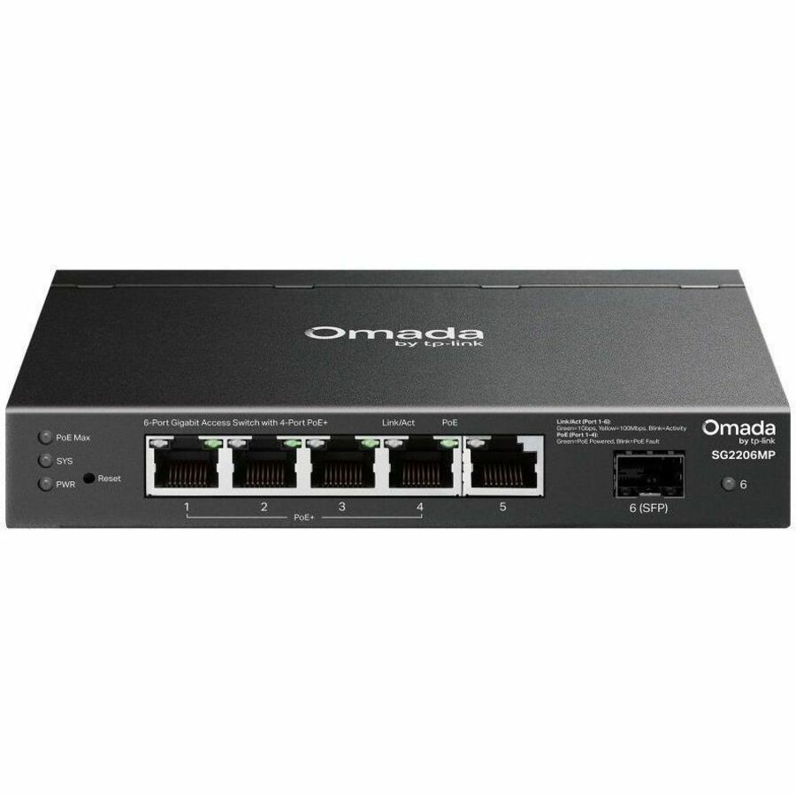 Omada Access 6-Port Gigabit Switch with 4-Port PoE+